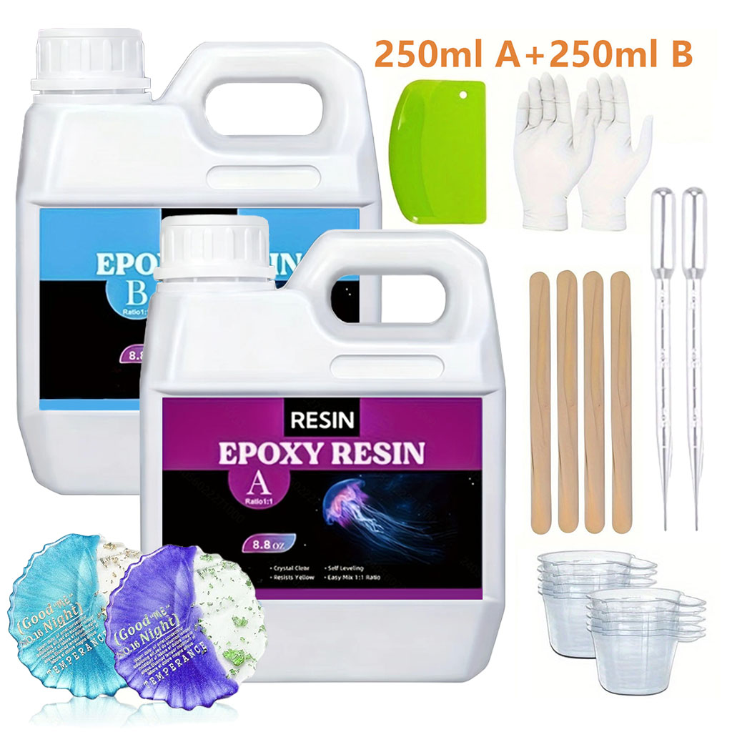 Woodworking Resin - 125ml/250ml Crystal Clear Casting Resin Kit