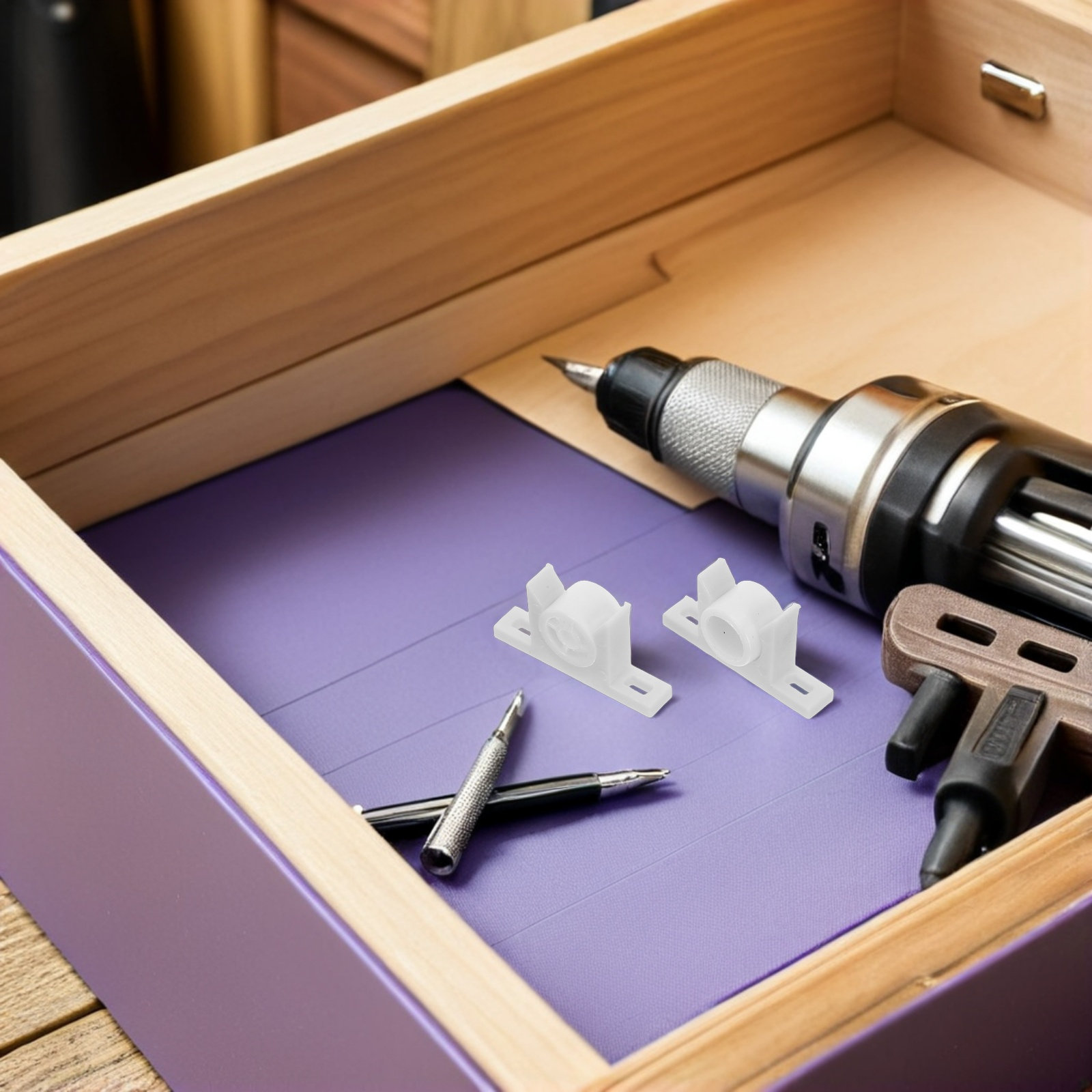 Woodworking For Dummies - 30Sets Plastic Cabinet Closures Push Latch