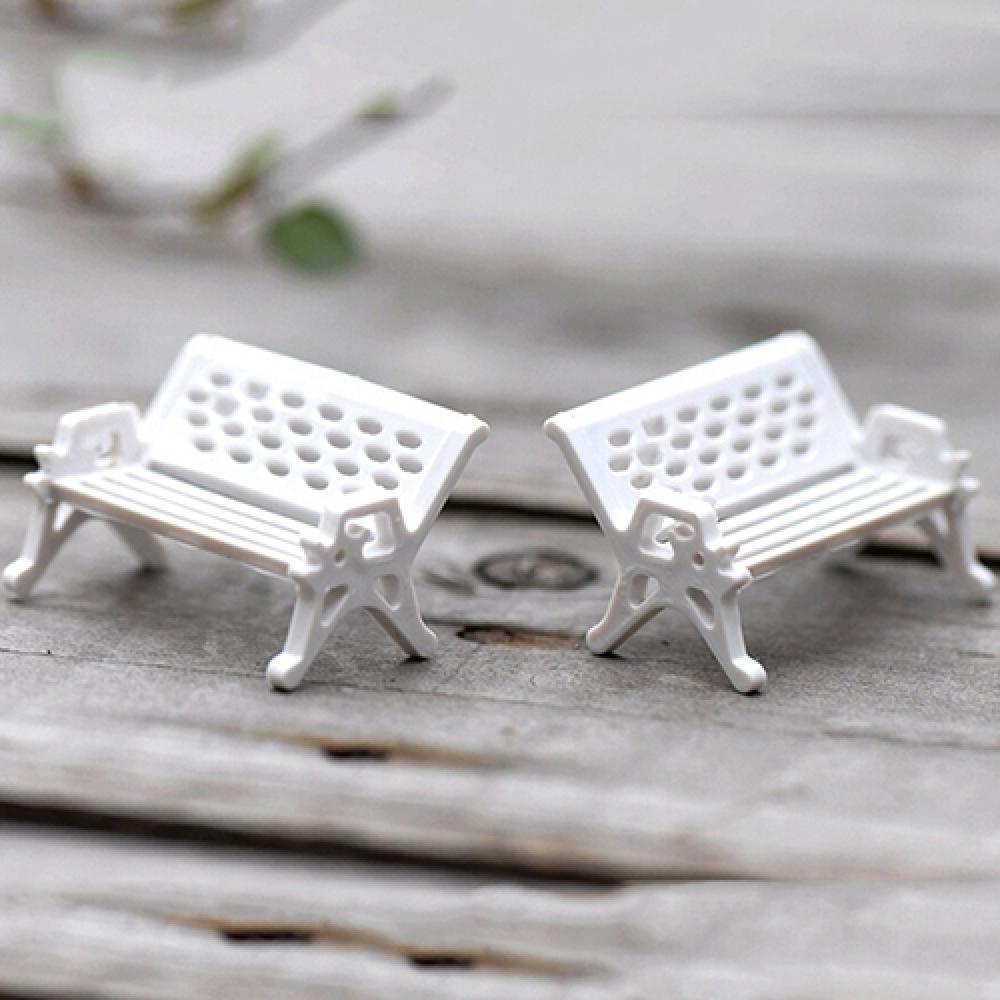 2Pcs Mini Park Seat Bench Cute - Woodworking Resin recension och pris