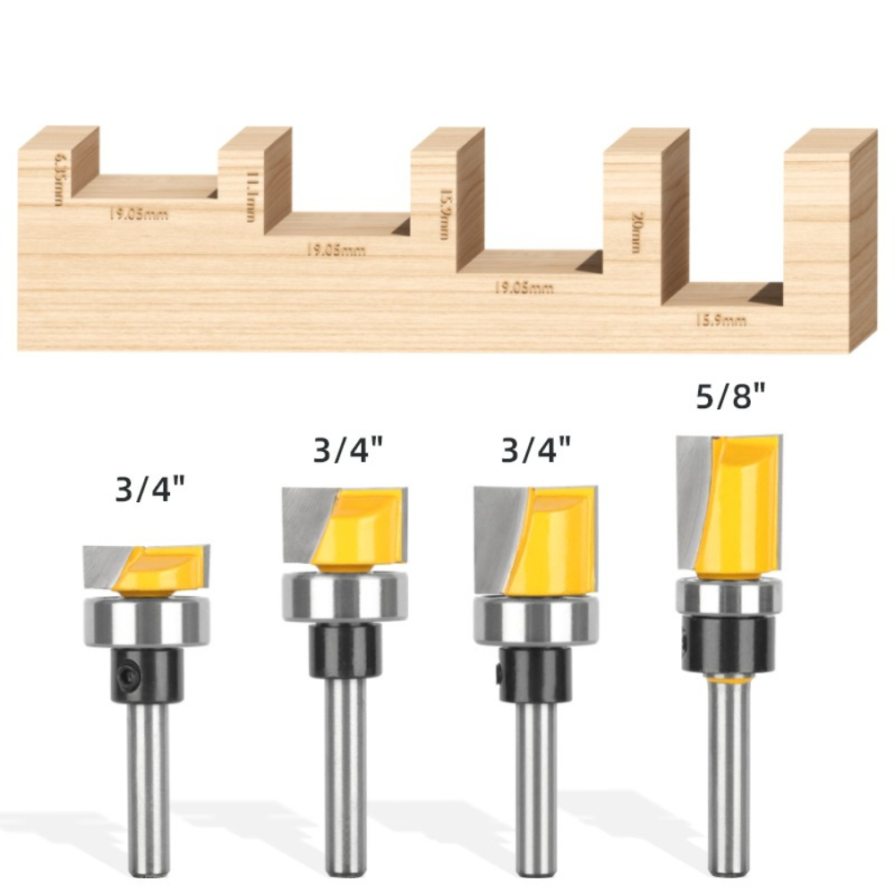 1/4Inch Shank Flush Trim Route - Woodworking Router Templates recension och pris