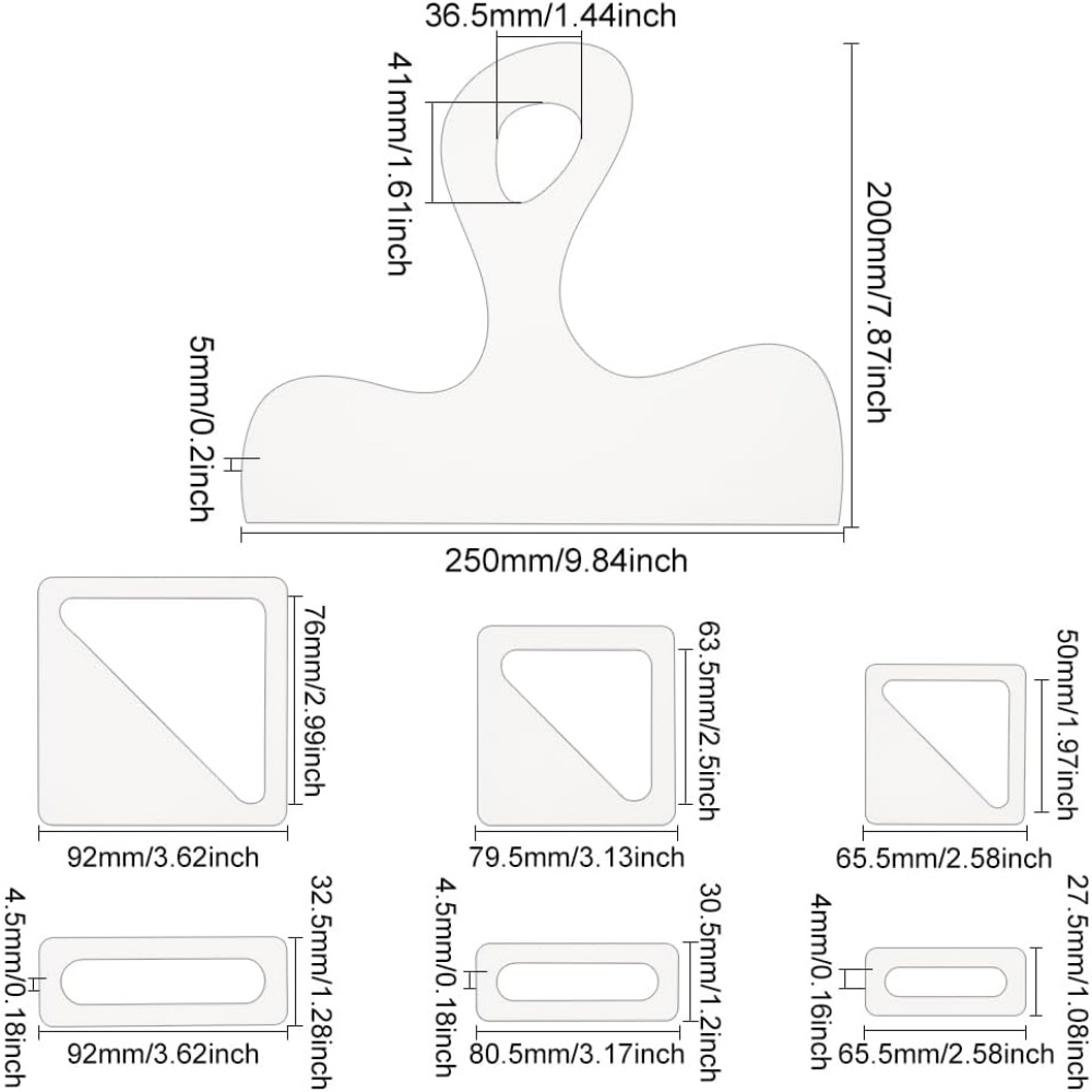7Pcs Charcuterie Template Acry - Woodworking Cnc Machine recension och pris