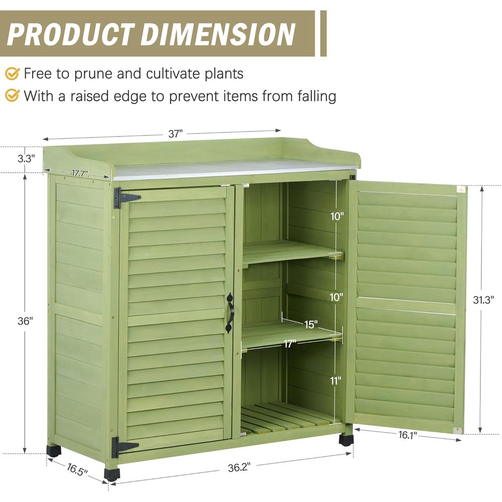 Outdoor Potting Bench with Met - Woodworking Or Woodworking recension och pris