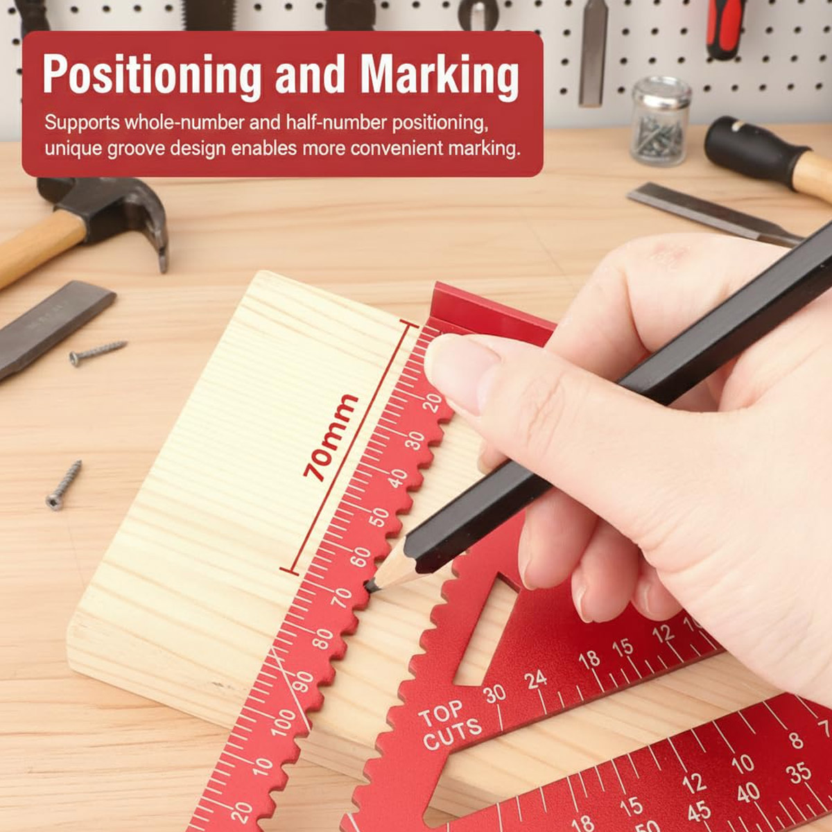 Aluminum Alloy Speed Square Hi - Woodworking Basics recension och pris
