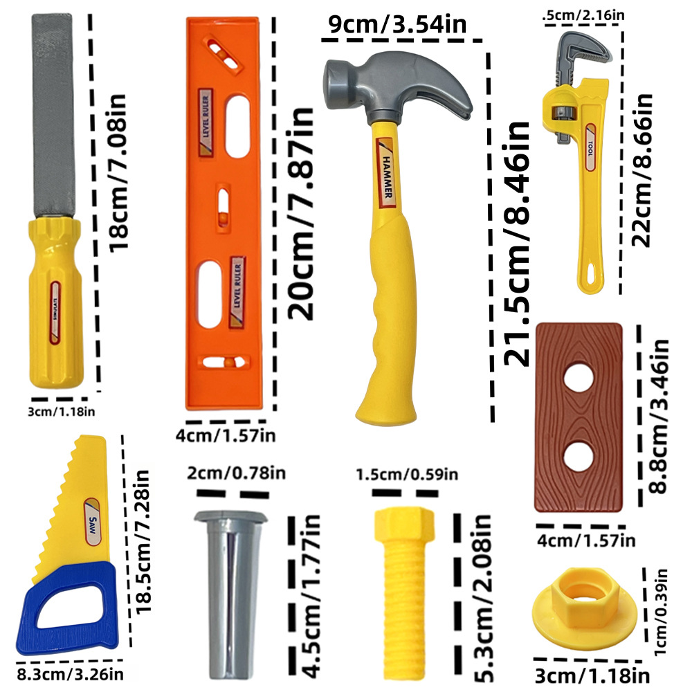 Large Simulated Kids Tool Set  - Woodworking Simulator recension och pris
