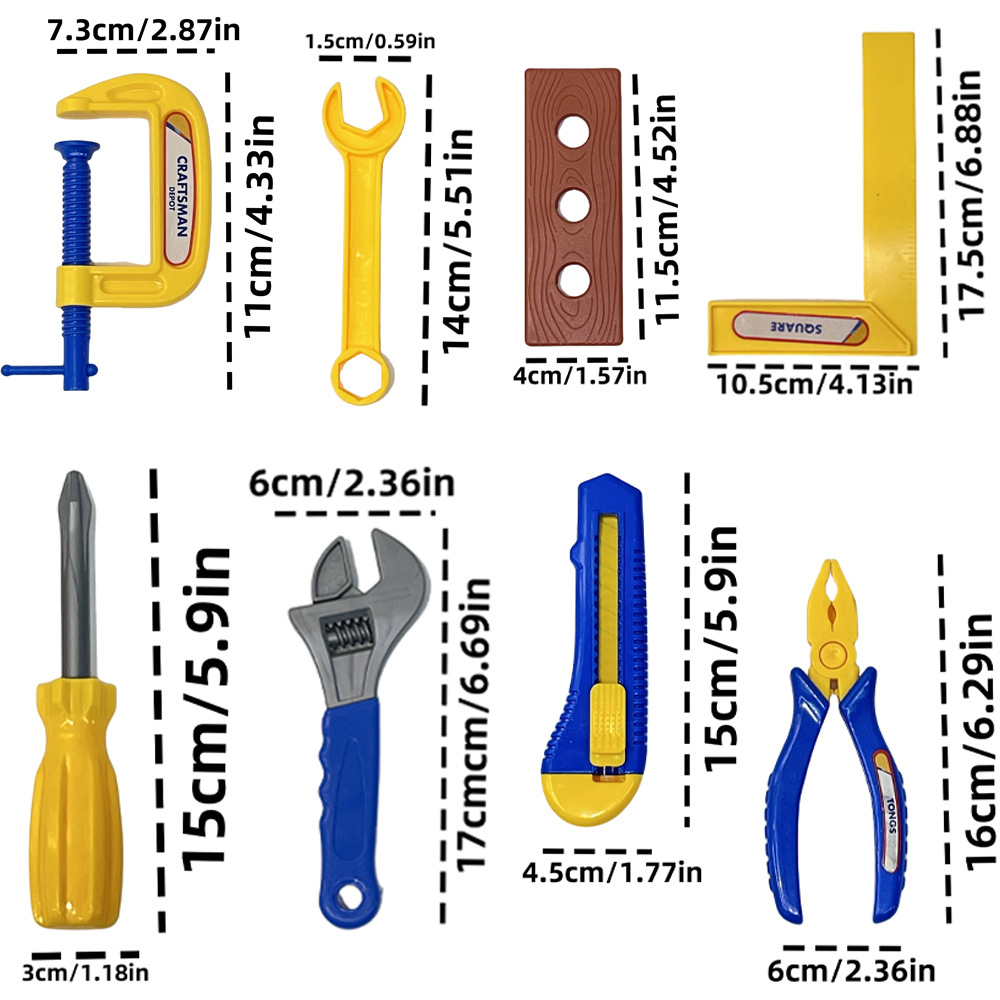 Large Simulated Kids Tool Set  - Woodworking Simulator recension och pris