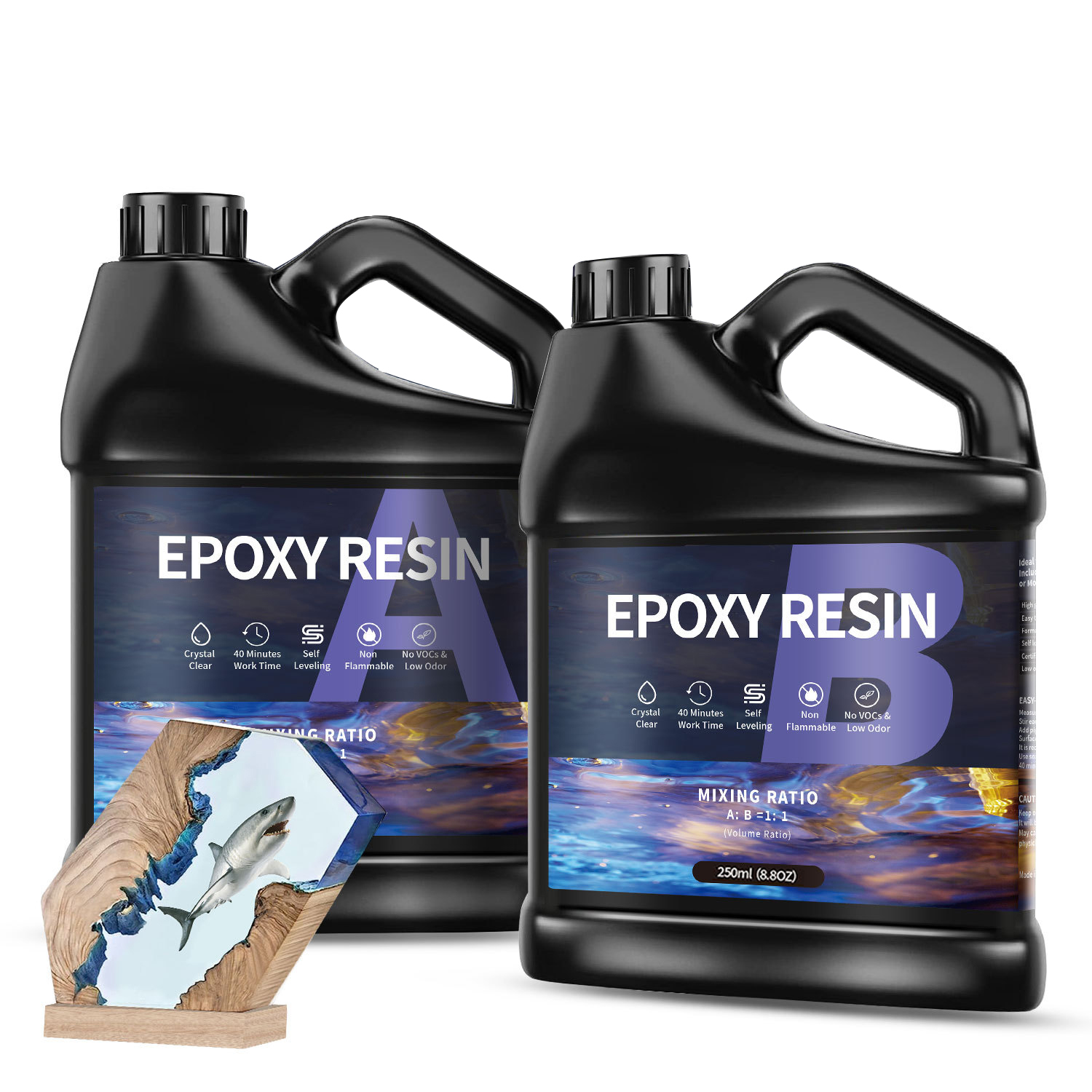500g/1000g  AB Epoxy Resin Glu - Woodworking Resin recension och pris