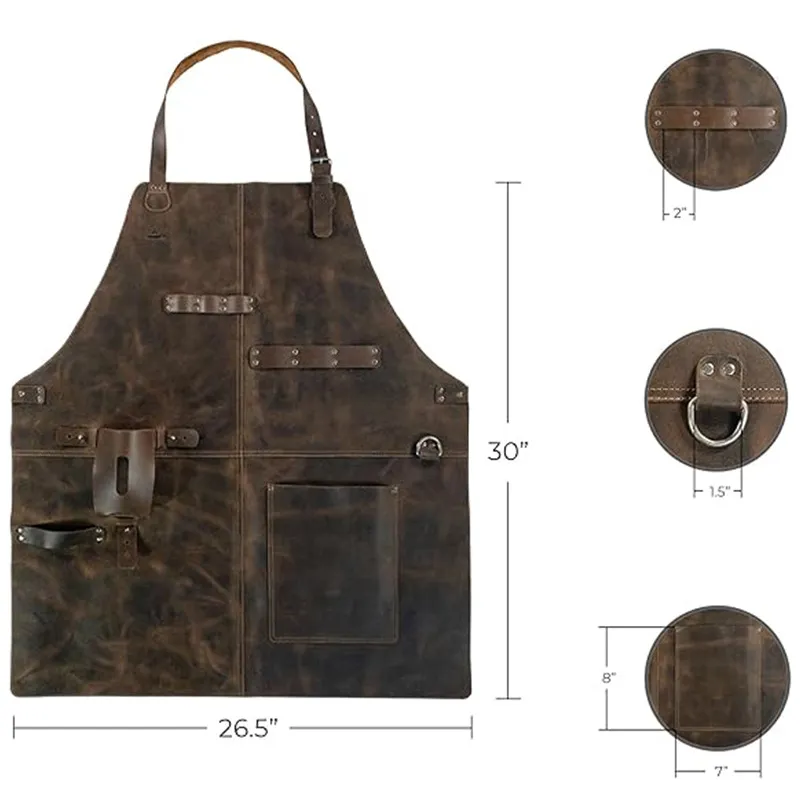 Retro PU Leather Apron Unisex  - Woodworking Artisans recension och pris