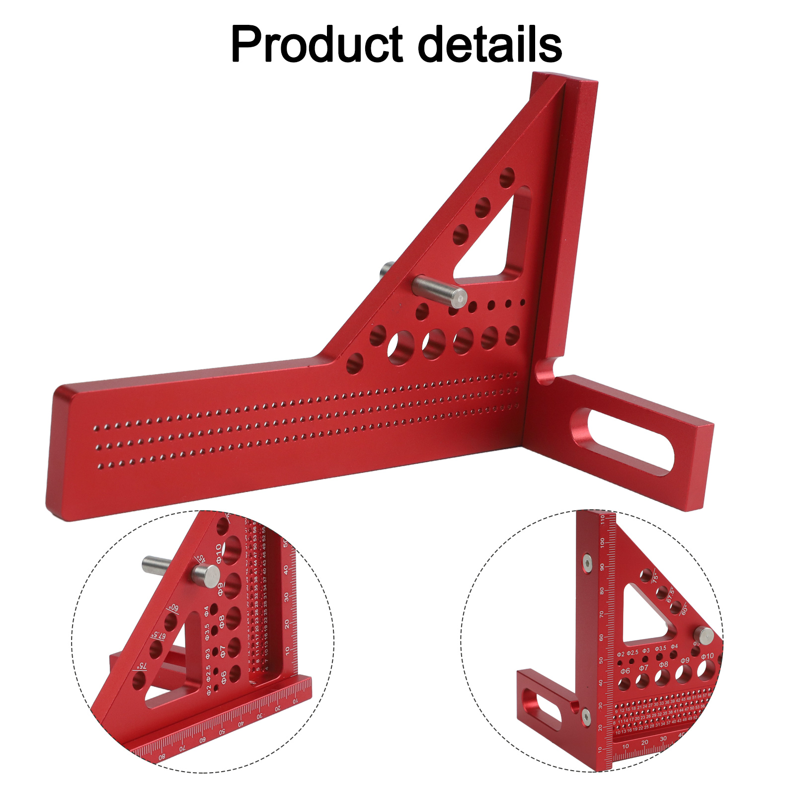Red 3D Carpenter Square Ruler  - Woodworking For Engineers recension och pris