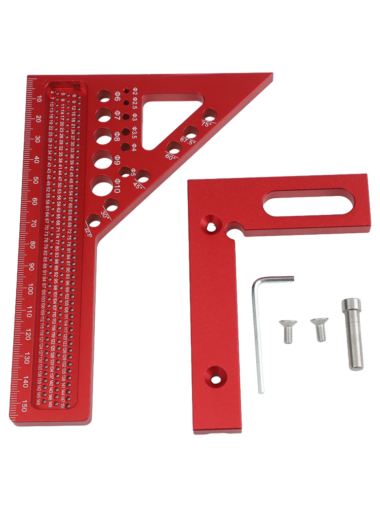 Red 3D Carpenter Square Ruler  - Woodworking For Engineers recension och pris