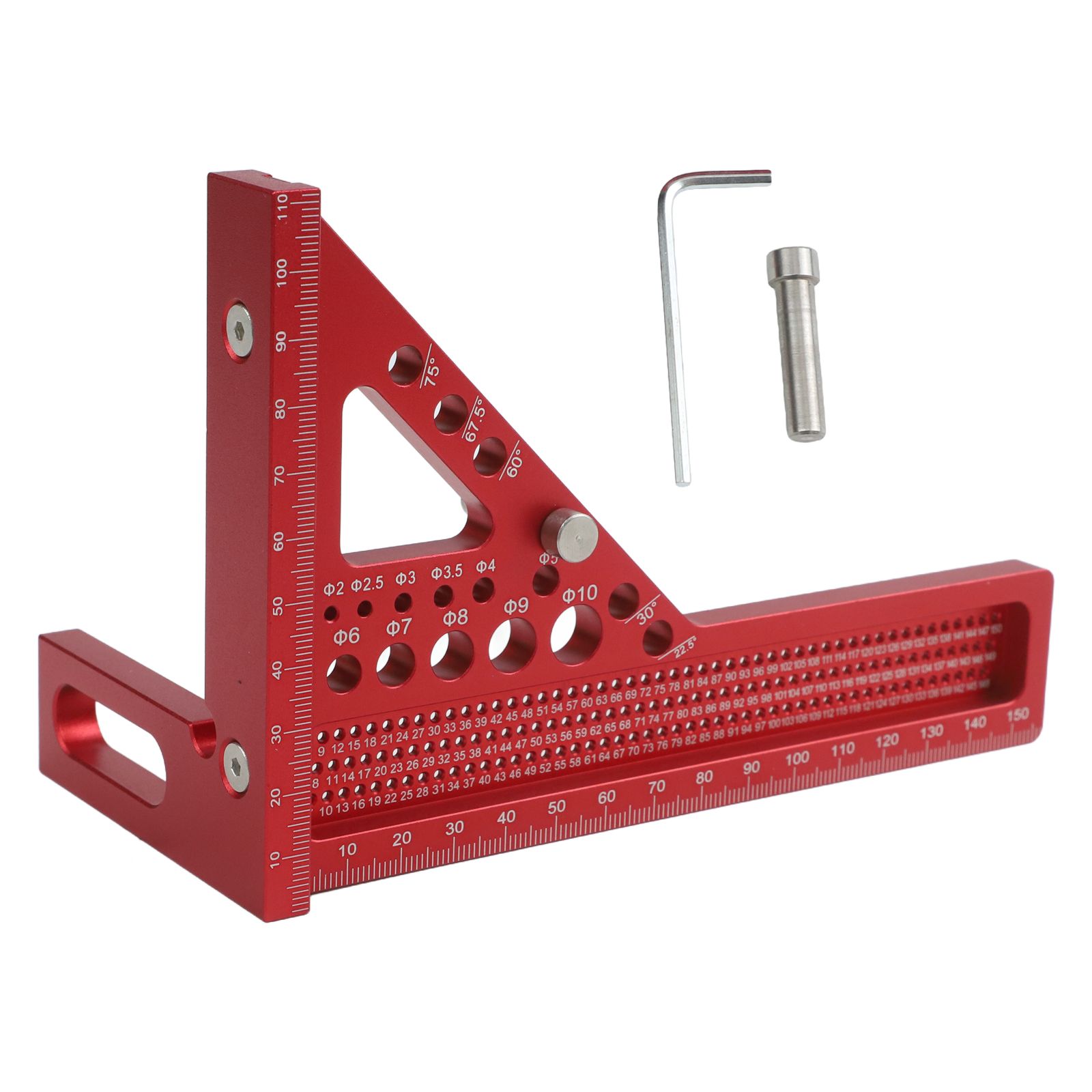 Red 3D Carpenter Square Ruler  - Woodworking For Engineers recension och pris