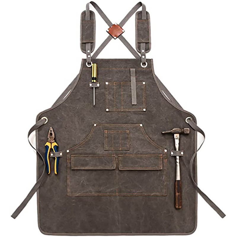 Simple Thickened Canvas Apron  - Woodworking Overalls recension och pris