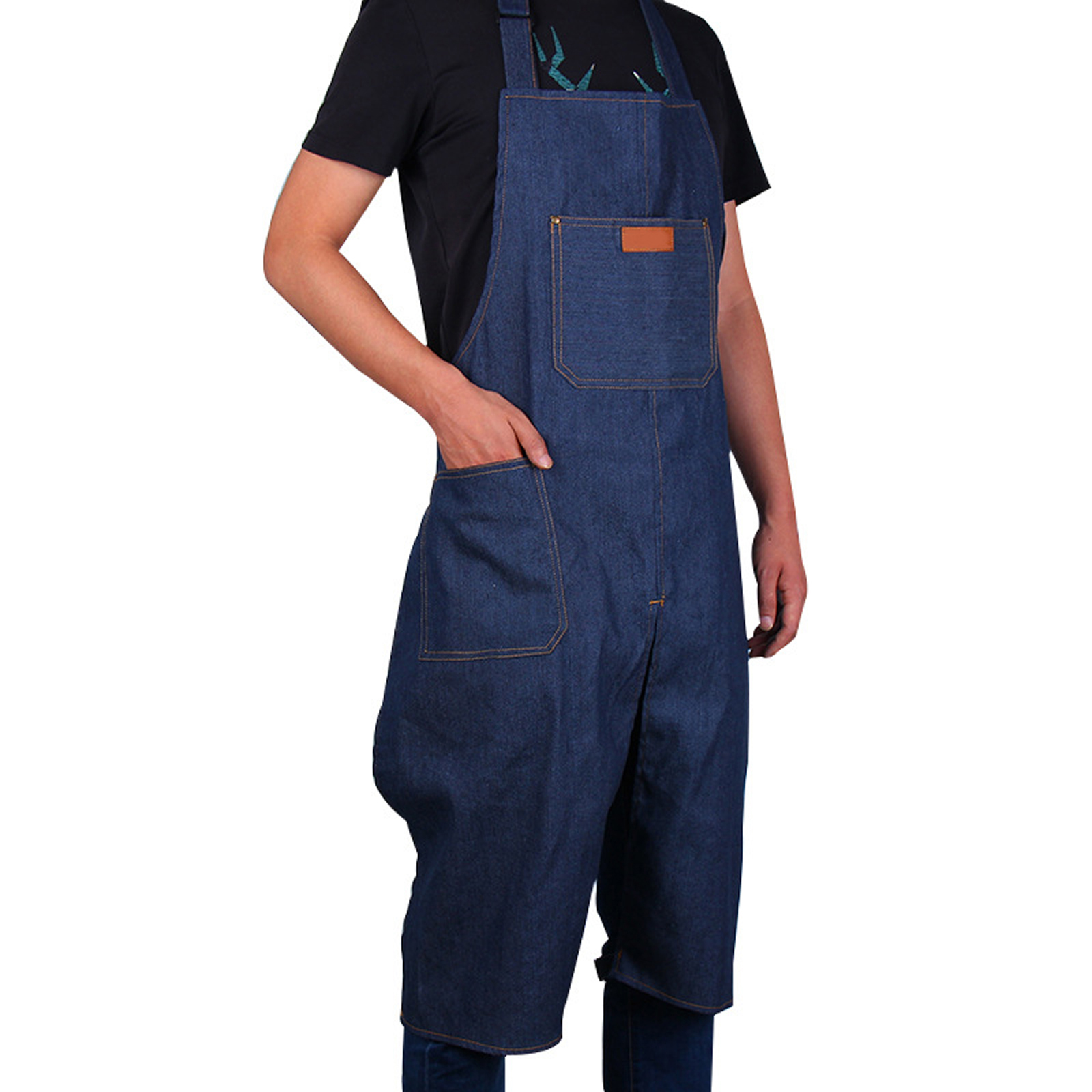 Adjustable Denim Split Leg Apr - Woodworking Overalls recension och pris