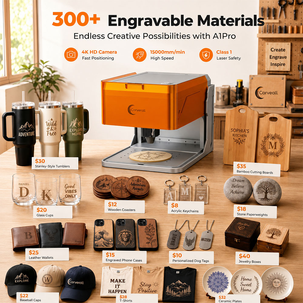 Carverall A1PRO 10W Laser Engr - Woodworking Veneer Cutter recension och pris