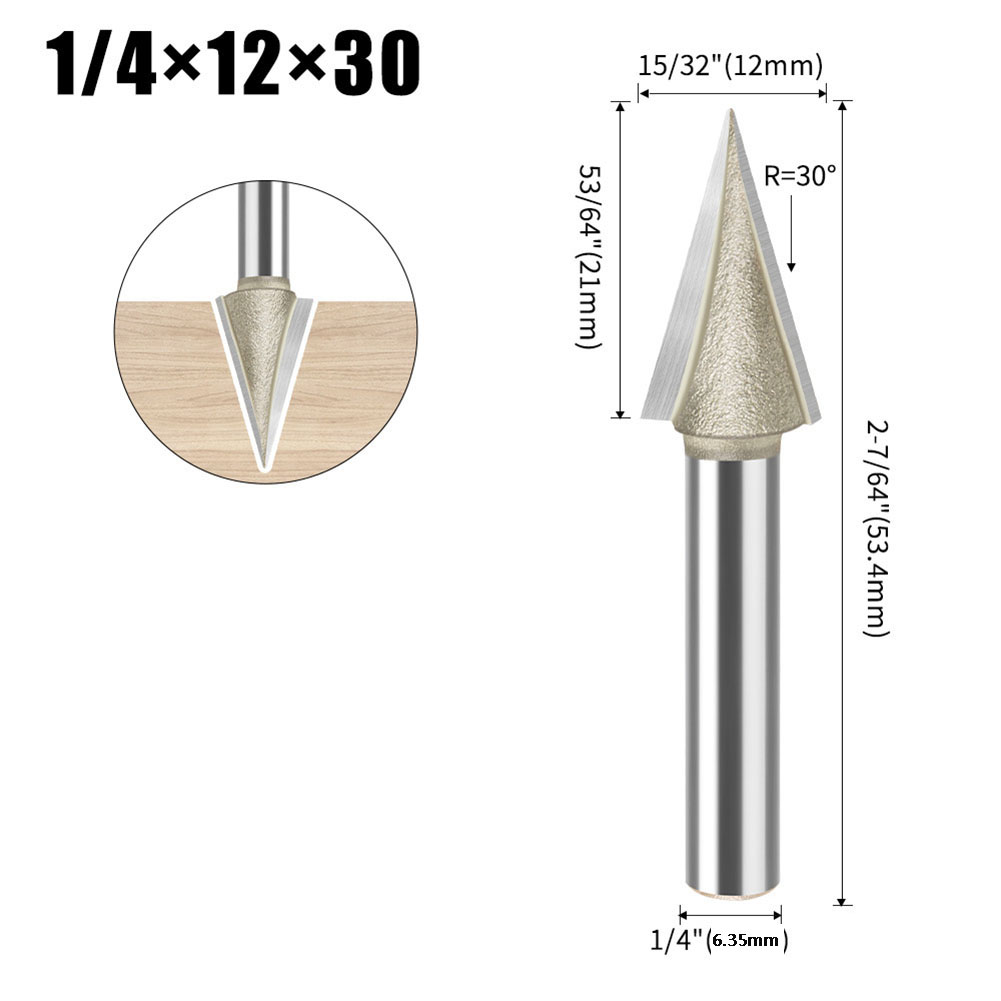 Carbide V Bit 30 Degree V Shap - Woodworking Or Woodworking recension och pris